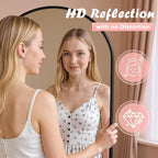 Full Length Mirror, 58" x 18.5" Arched Full Body Mirror Large Standing Floor Mirrors, Mirrors for Bedroom, Bathroom, Living Room Standing or Wall Leaning, Black