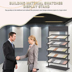 5-tier Floor Tile Display Stand, Retail Display Rack for Tile, Building Material Swatch Sample Storage Holder for Exhibition Hall Trade Show Vendor Events(Black, Height-59in)
