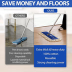 2 Pack - 24" Wide X 5 Cotton Floor Dust Mop Head Refill Short Fiber for Easy Sweep - Replacement Replacement Head for Home & Commercial Use