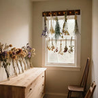 Rustic Hanging Herb Drying Rack–Space-Saving Design Holds 7 Bouquets,Fits Window,Door Kitchen Areas-Great for Kitchen Witches Herb Display-Unique Gift for Gardening Enthusiasts-Wall Art Décor