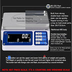 Counting Scale 15kg/33lb x 0.1g Digital Bench Scale for Parts and Coins kg/g/lb/oz Electronic Gram Scale Large Range Lab Industrial Inventory Piece Counting Balance Scales