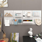 Peg Board,4 Pack Metal Peg Board Panels,White PegBoard Wall Organizer,16"x12" Small Tool Pegboard for Walls,Tools,Garage,Office,Kitchen