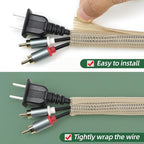 Split Wire Loom Tubing, Cable Protector Sleeve, Braided Cable Management for TV/Computer/Home Theater/Engine Bay, Cord Protectors from Pets No Chew (Wood Color, 1/8"-10ft)