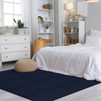 Carpet Tiles Peel and Stick 24” x 24”, Self Adhesive Soft Padded Flooring Stickers, Dark Blue Home Decor for Bedroom Living Room Office, 10 Tiles & 40 sq ft per Box