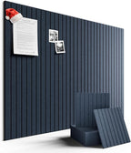 Large Felt Bulletin Board 48" X 36" Cork Board Alternative-12 Pack with 70 Safe Removable Adhesive Tabs, Cork Boards for Walls Cork Board for Home Office Classroom Pin Board -Navy Blue