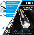 Telescoping Magnet Pickup Tool with 3 LED Magnetic Flashlight, Christmas Stocking Stuffers for Men Adults, Cool Gadgets Birthday Gifts for Men, Dad, Husband, Boyfriend