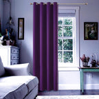 ChrisDowa Grommet Blackout Curtains for Bedroom - Thermal Insulated Room Darkening Curtains for Living Room (1 Panel Set, Royal Purple, 52W x 72L)