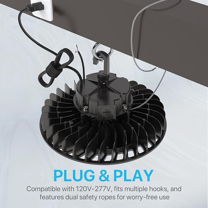 HYPERLITE LED High Bay Light | 29000LM（ 200W ） Dimmable High Bay LED Lighting | UL Listed | 5000K Commercial Lights | US Hook Included | Alternative to 850W MH/HPS