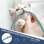 Braided Expandable Cable Sleeve, PET Wire Loom, Flexible Mesh Sleeving Cord Management for TV, Computer, Home Theater, Automotive, Protect Cat from Chewing Cords (Blue, 13/16" x 25ft)