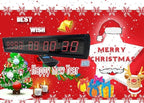 AZOOU 1.8-inch 10 Digits with Red Color LED Timer Countdown/up Wall Mounted Clock with Days Hours Mins Secs