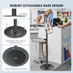 AboveTEK iPad Kiosk Floor Stand - Height Adjustable POS Tablet Floor Stand, 360° Swivel Universal Locking Holder for 7.9"-11" iPad/Air/Samsung - Anti-Theft Security Stand for Retail, Business