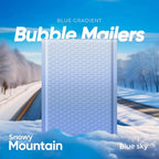 Fuxury Bubble Mailers 6x10" 100 Pack, Gradient Blue Padded Envelopes Usable Size 6x9" Self Seal Mailing Envelopes Bubble Padded Shipping Bags for Mailing,Packaging, Small Business