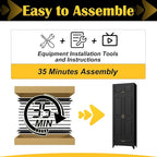 90" Kitchen Pantry Cabinet with Drawer, Metal Storage Cabinets with Doors and 4 Adjustable Shelves,Black Kitchen Cabinet with 2 Gold Handles,Food Cupboard for Livingroom,Pantry
