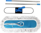 24" Commercial Dust Mop, MEIBEI Dust Floor Mop with Cotton mop Head, Dust Mop for Hardwood Floors with Long Handle, Industrial Dust Mop for Factory, Shopping Mall, Garage, Company, Hotel (24*5 inch)