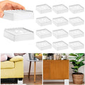 Bed Risers 1 inch, 2 inch, 3 inch, 4 inch Heavy Duty, Adjustable Furniture Riser for Table Desk Couch Sofa Chair Recliner Leg Frame Dorm, Stackable Bed Raisers Blocks (White 12 Pack,1 inch)