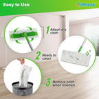Dry Sweeping Cloths, 100 Count Mop Refill Compatible with Swiffer Sweeper - Disposable Duster Refills Mops for Cleaning Hardwood Floor Dust