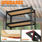 LEVELEVE 5-Tier Heavy Duty Storage Shelving Unit, 2020 lbs Capacity, Adjustable Metal Utility Shelf, 48" L x 18" W x 73" H for Garage, Kitchen, Pantry, Basement, Bathroom, Laundry