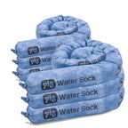 PIG Super Absorbent Sock for Water | 6 Pack | ext. dia. 3" x 4' L | Absorbs Up to 1.75 Gallons per Sock | PM50635