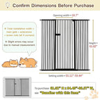 Lumizone Extra Tall Cat Gate 61.02" High Pressure Mounted Extra Wide 2025 New (17 Sizes) 1.37" Gap No Drilling Auto-Close One-Handed Operation Tall Pet Gate for Dogs(Black, 61.02" H x 55.12"-59.44" W)