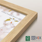 VCK 24x36 Oak Poster Frame 5 Pack, Natural Solid Wood Picture Frames, Wall Mounting Hanging