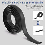 ZhiYo 5.6ft Cord Covers for Wires on Floor, Cord Hider Floor Hide Extension Cords, Soft PVC Cable Cover Cable Protector, Wire Cavity W0.62in H0.31in, Gray Oak Wood
