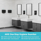 AIKE Wall Mount Liquid Soap Dispenser, 27oz Large Capacity with Extended Pump for Commercial Bathrooms,AK1008(Black)