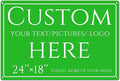 Custom Sign, personalized metal sign，Aluminum Weatherproof Metal Sign Multiple Sizes, Large, 24 * 18, reflective,Business, Workplace, office, Home, Delivery Signs(24 * 18 Inch)