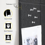 MAXECHO Large Cork Board for Wall 59" × 36", Black Bulletin Board, 15 Pack Felt Wall Tiles with Pushpins for Office Corkboard Tack Board Push Pin Board Felt Board