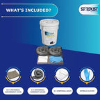 STARDUST Spill Products D905U Universal Spill Kit OSHA Approved - Portable Bucket (15) Universal Sorbent Pads, (2) 3"x4' Absorbent Socks, (4) Disposal Bags & Nitrile Gloves Spill Kit For Fast Response