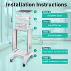 Professional Mobile Medical Trolley with Wheels and Drawers for Home Bedroom Salon Lab Hospital Dental Office Clinic