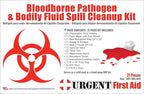 22 Piece Bodily Fluid Clean Up Pack/Bloodborne Pathogen Spill Kit - be OSHA Compliant and Protect from Dangerous Exposure to Blood and Other potentially infectious Materials