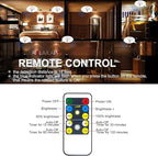 LED Spotlight, Battery Powered Picture Lights, Uplighting Indoor, Puck Lights with Remote, Stick Spot Light for Wall Display Picture Dartboard Painting Artwork Accent-2pcs