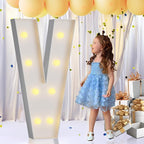 imprsv 3FT Marquee Letters, Mosaic Light Up Letters for Birthday Baby Shower Wedding Engagement Party Backdrop Decor, Large Marquee V for Party Decorations