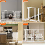 HOOEN Extra Wide Baby Gates 67-71.5 Inch Child Safety Gates for Stairs Doorways Hallway Indoor Pressure Mounted Walk Through Gate for Kids or Pets