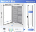 SWANCROWN Enclosed Bulletin Board 36x24 in, Tamperproof Lockable Grey Felt Board Wall Display Case for Office School Commerce, Aluminum Frame, Pack of 2
