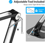 AboveTEK Tablet Stand, Multi-Angle Adjustable iPad Stand Holder, 360° Swivel Tablets Stand Aluminum Desk Mount Fits 4”-11"(Diagonal) iPad/mini/Air/Pro for Business Kiosk Office – Black
