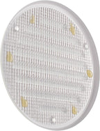 Vent Systems - 4 Inch (Inner) Pack of 5 White Metal Round Soffit Air Vent Grille Cover, Register air Vent Deflector, Louver - Built-in Mesh - HVAC for Bathroom, Home Office, Kitchen 5 Inch (Outer)