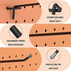 HUHOLE Black Pegboard Hooks 12 Inch, 25PC, Heavy Duty Peg Board Hooks, Fit 1/4" Peg Board