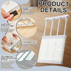 Gerrii 2 Pcs Closet Tension Shelf Rod Expandable Shelf Locker Organizer Adjustable Metal Storage Rack Scalable Layered Divider Separator for Cabinet Wardrobe Kitchen Bathroom (13.98''-24'')