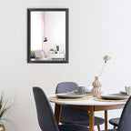 Amorho Black Bathroom Mirror, 24x32 Inch Thick Metal Framed Wall Mirrors for Over Sink, Bedroom, Living Room, Entryway, Rectangle Wall-Mounted Mirrors(Horizontal/Vertical).