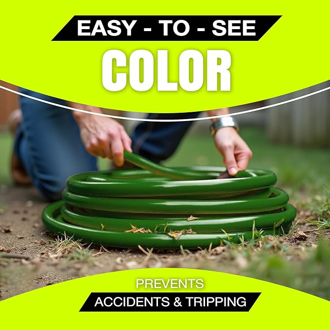 100ft Outdoor/Indoor Extension Cord 12/3 Gauge Extra Heavy Duty 3 Prong SJTW, Waterproof, Flexible Cold-Resistant Long Power Cord,15A 125V 1875W, Green by LifeSupplyUSA