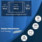 Custom Curved Pop Up Displays Trade Show Backdrop 7.5x10 FT Tension Fabric HD Banner Printing Banner Pop-up Display Stand Trade Show Booth Display for Business Corporate Wedding Mall