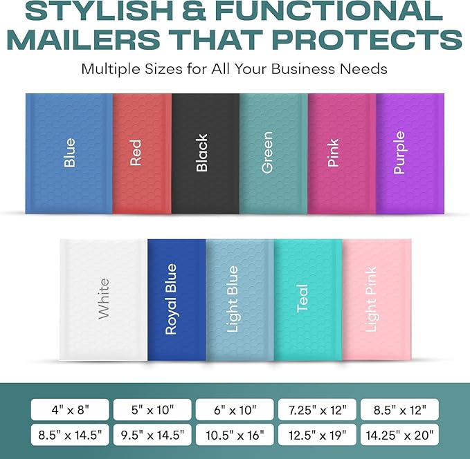 Green Large Poly Bubble Mailers 12x15 inch | Self Seal Padded Envelopes Cushioned Bubble Mailer | Usable Size 12x15 | WaterProof | Lightweight mailing Shipping Bags | 50 Pack Bulk