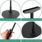 Jutom 6 Pack Adjustable Pedestal Stand Holder 8.5 x 11 Inch Heavy Duty Aluminum Sign Holder Vertical and Horizontal Sign Poster Stands Floor Standing Display for Advertisement Menu Display(Black)