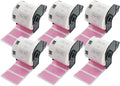 BETCKEY - Small Address/Barcode Labels Replacement for Brother DK-1209 (2.4 in x 1.1 in), Compatible with Brother QL Label Printers [6 Rolls/4800 Labels, Pink]