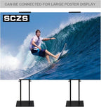 Floor Poster Stand,Heavy Duty Display Poster Sign Holder&with Non-Slip Mat Base Adjustable Height Up to 75 inches for Board & Foam (1-Pack)