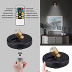 Battery Operated LED Spotlight, Picture Spot Lights, Indoor Uplighting, Puck Lights with Remote, Plants Tree Spotlight, Display Light for Paintings Dartboard Portrait-Gold