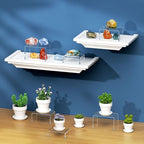 NIUBEE Acrylic Display Risers Stand 2 Sets,3 Steps Clear Riser Shelf Showcase for Amiibo Funko POP Figures -3"x3"x4"