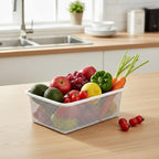 4 Pcs Metal Wire Basket 16.5in Metal Mesh Basket Pantry Organizers Bin Containers for Home Organizing Cabinet Pantry Closet Kitchen Fridge Fruit Makeup Snacks Gifts(White,Small)