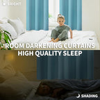 BGment Blackout Curtains - Grommet Thermal Insulated Room Darkening Bedroom and Living Room Curtains, Set of 2 Panels (52 x 120 Inch, Aqua)